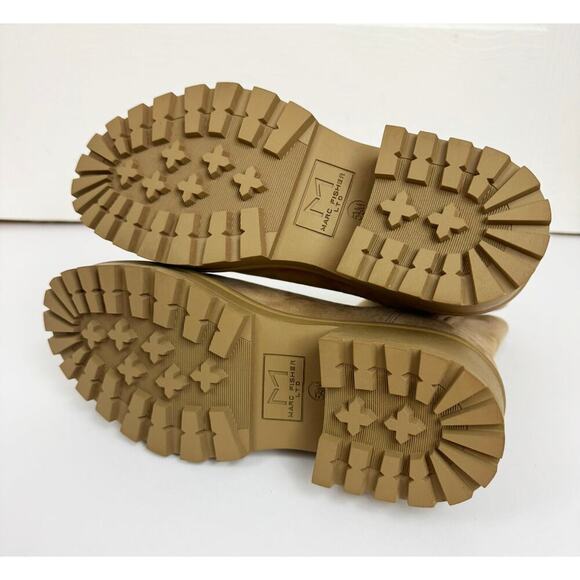 MARC FISHER NATURAL HADRIA SUEDE CAP TOE LUG SOLE BOOT - Picture 6 of 6